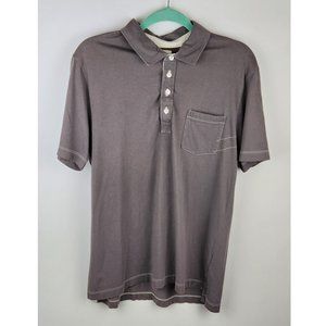 Billy Reid Peru Cotton Short Sleeve Pocket Polo Shirt sz L